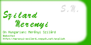 szilard merenyi business card