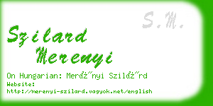 szilard merenyi business card